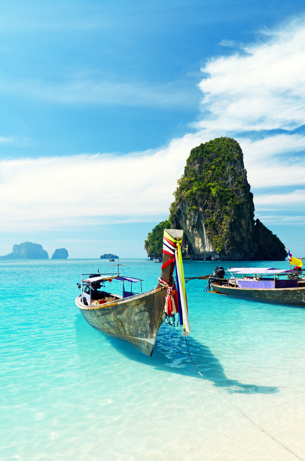 Clear water and blue sky. Krabi province, Thailand.