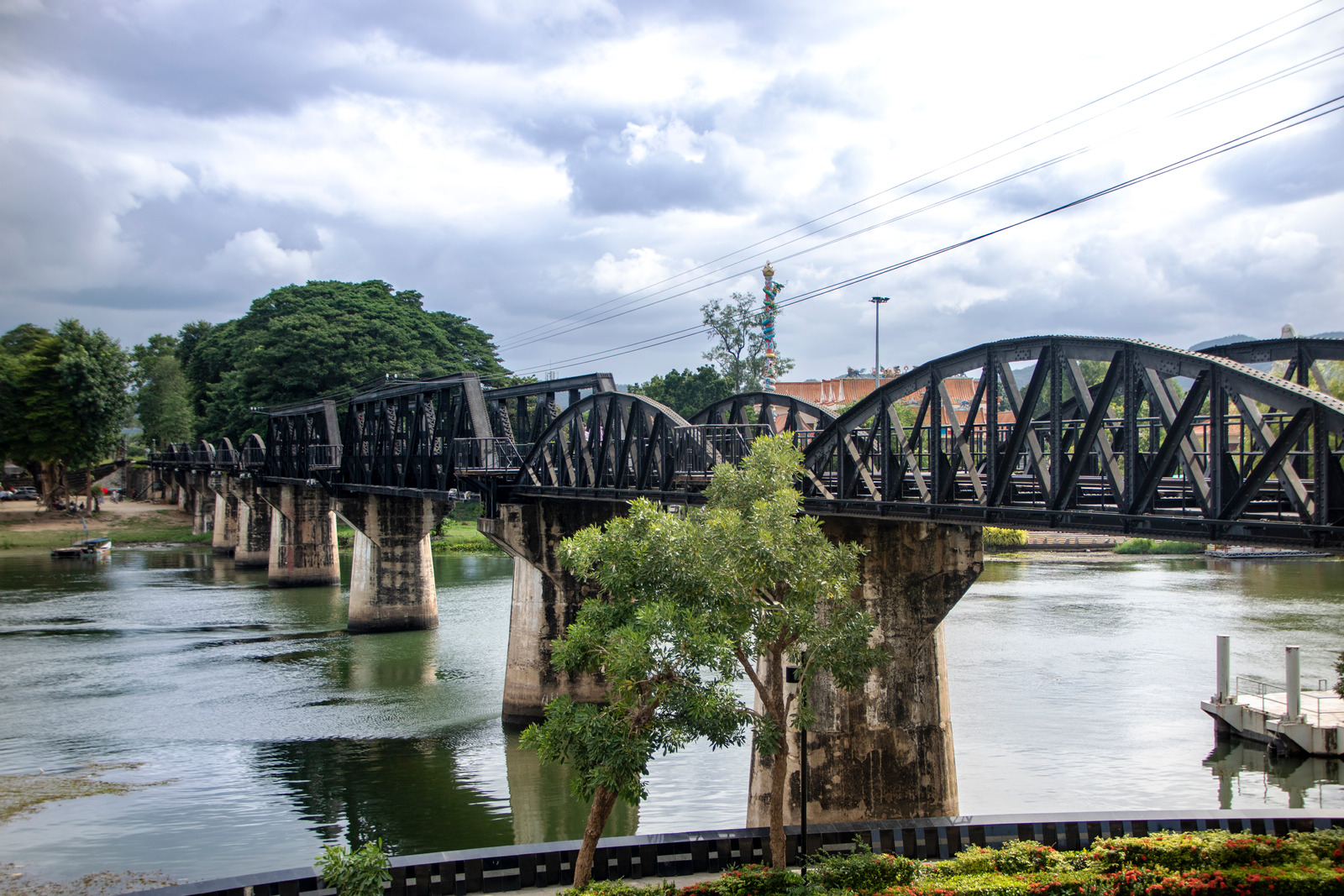 bridge over river Kwai at Kanchanaburi, Thailand